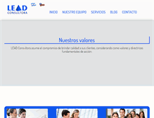 Tablet Screenshot of leadconsultora.com